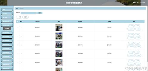 基于Java的社區養老信息服務系統 設計、實現與集成服務